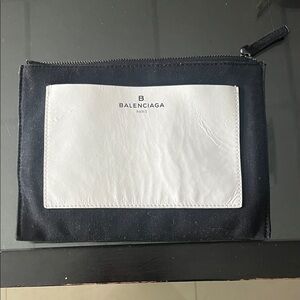 Balenciaga Black Canvas Men's Clutch